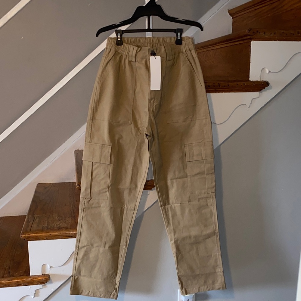 Women's Stretch Cargo Pants in Tan Casual Utility size m